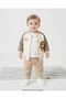 Baby Boy 1-2-3 Years Old, Lion Printed Thick 3-Strand Rastered College Cardigan, Jacket,