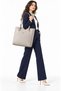 Women's Stone Color Large Size Shoulder Bag-Bd4067