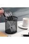 Circular Grid Metal Pen Holder for Student Office Desktops - 3