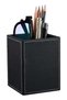 PU Leather Square Pens Pencils Holder Cup Desktop Stationery Organizer Case Office Accessories