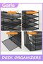 Garlo Desk Organizers and Accessories, 5-Tier Paper Letter Tray Organizer with File Holder, Desktop - 2