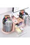 Bukela Rotating Desk Organizer with 2 Pen Holder, Desk Organizers and Accessories with 10 Slots - 2