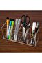 TPGP HIIMIEI Acrylic Pen Holder - Multifunctional Desk Organizer for Pens, Makeup Brushes, and More - 3