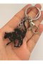 Tourmaline Natural Stone Epoxy Cat Keychain 1 Piece - 3