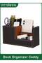 PTTIMFFM PU Leather Desk Organizer Caddy, Multi-Function Office Supplies Holder for Pens, Phones