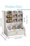 TPGP Hggzeg Wooden Desk Organizer with Drawer - Multifunctional Pen Holder for Home Office and - 2
