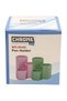 chrome 3 Compartments Hexa Hexagon Shape Plastic Pen Stand, Pencil Holder, for Office Work Desk - 2