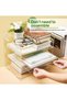 TPGP 5 Tiers Acrylic Paper Organizers, Office Desk Organizers and Accessories, Clear Paper - 5