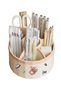 Pen Holder for Desk, Storage Function，360°Rotating Pencil Pen Holder,Pen Organizer with 6 Slots