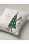Minimal Christmas Tree Written Cushion Cover 371 – Santa Help Design 45X45 cm - 3
