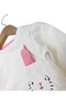 Girl's Seasonal Thin 2-Thread Top and Bottom Set with Rabbit Ear Detail for Ages 1-2-3-4, 2-Piece Compact Set - 5