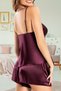 Women's Satin Pajama Set with Plum Straps and Shorts Vr.Ms.31.17.001 - 3