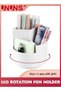 UNUNS Pen Holder,360° Rotating Desk Organizers,Multi-functional Pencil Cup Pot With 3 Separate