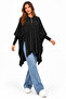 Women's Drawstring Detailed Batwing Sleeve Loose Tunic – Side Slits