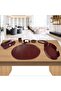 FIS Executive Desk Set, Vinyl Materials, Set of 10 Pieces, Unique Olive Shape Pieces, Crocodile