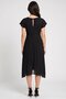 Women Textured Midi Dress, Black - 4