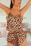 Women's Leopard Strap Shorts and Satin Pajama Set Vr.Ms.31.33.001