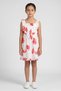 Kids Girl Floral Print Ruffle Sleeve Dress, Multicolor