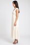Women Textured Maxi Dress, Cream - 3