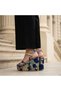 Valley Ethnic Pattern Wedge Heeled Shoes - 8
