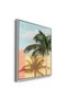 Retro Palm Tree Nature Wall Art | Portrait Framed Canvas Print | Luxury Modern Botanical Decor for Living Room - 3