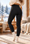 Women's Winter Thermal Leggings with Internal Lining, Warm, High Waist, Stretchy, Black Leggings - 4