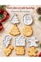 Meydora Christmas and New Year Cookie Mold Set, Set of 5