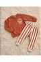Boy's Smile Print Tracksuit Set Casual Set - 3