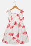 Kids Girl Floral Print Ruffle Sleeve Dress, Multicolor - 3