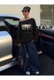 Women's Girls Will Be Girls Boat Neck Oversize Sweatshirt - 4