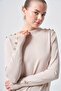 203 Button Detail Sweater Beige - 2