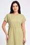Women Solid Plain Midi Dress, Sage Green - 2