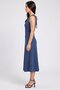 Women Plain Midi Dress, Blue - 3