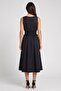 Women Solid Maxi Dress, Black - 4