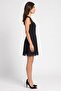Women Textured Mini Dress, Black - 3