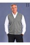 Relaxed Fit Front Buttoned Winter Wool Light Gray Men's Dad Vest with Pockets - 3