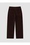 Brown Regular Fit Women's Velvet Trousers - 6