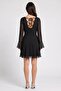 Women Solid Mini Dress, Black - 4