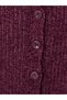Plum Sequin Embroidered Girls' Knitwear Cardigan - 2
