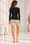 Women's Black Long Sleeve Thermal – Winter Warm Flexible Top Undergarment - 3