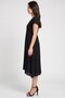 Women Textured Midi Dress, Black - 3
