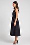 Women Solid Maxi Dress, Black - 3