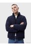 Navy Blue Relax Fit High Collar Men's Puffer Jacket