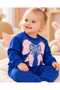 Baby Girl Cotton Bow Printed 2 Threaded Top and Bottom Two-Piece Set - 5