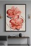 Abstract Coral Flower Nature Wall Art | Portrait Framed Canvas Print | Luxury Modern Botanical Decor for Living Room