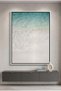 Minimalist Aqua Seafoam Nature Wall Art | Portrait Framed Canvas Print | Luxury Modern Botanical Decor for Living Room
