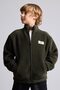 Zippered Stand Collar Plush Basic Cardigan for Boys H2370A826Wn - 3