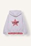 Ruffle Star Pattern Zippered Hooded Cardigan Girl's I8345A826Wn - 2