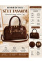 Bitter Brown Suede Women's Shoulder Bag with Long Strap Crossbody and Handbag - 3