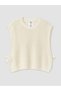 Peak New Season Ecru Gabardine Dress and Sweater for Girls. - 7